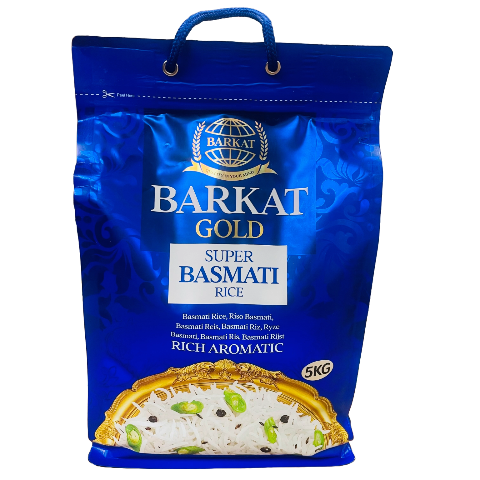 BASMATI rīsi BARKAT GOLD BAGĀTI AROMĀTISKI, 5 kg - Image 1