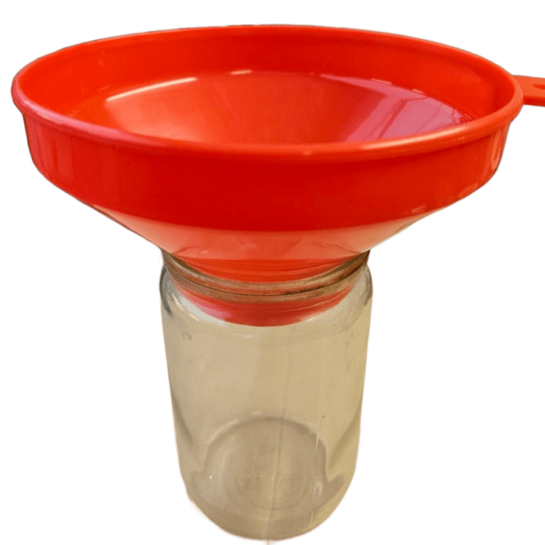 Universāla plastmasas piltuve ar platu kakliņu, 140x60 mm