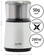 TZS First Austria Kafijas dzirnaviņas 200W | Nerūsējošais tērauds, 4 asmeņi - Image 3