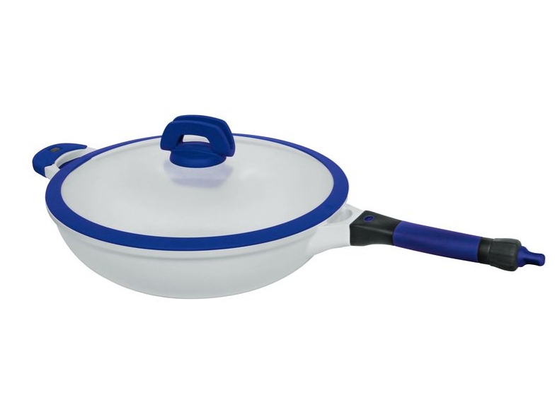 Gipfel WOK Keptuvė SMART 32 cm su Dangčiu ir Nuimama Rankena