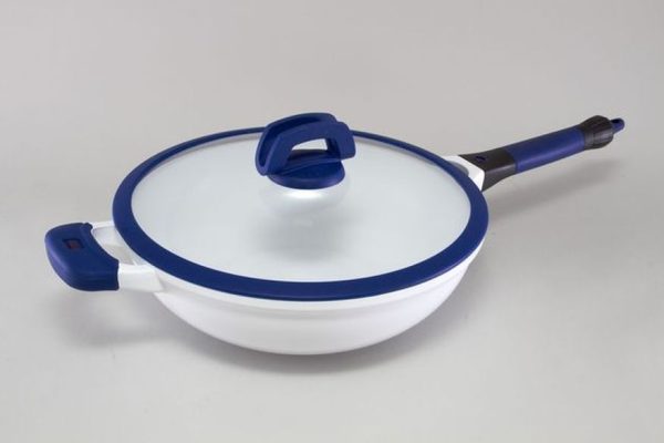 Gipfel WOK Keptuvė SMART 32 cm su Dangčiu ir Nuimama Rankena