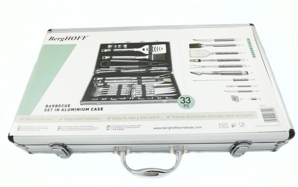 BergHoff 33 gabalu grila piederumu komplekts Cubo | Alumīnija koferī