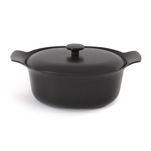 BergHOFF Ovāls čuguna katls RON 28 cm | 5 L, Melns, Ar koka rokturi