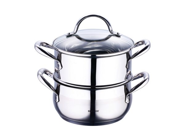 Bergner Tvaika katls GOURMET 18 cm | 3 daļas, Nerūsējošais tērauds