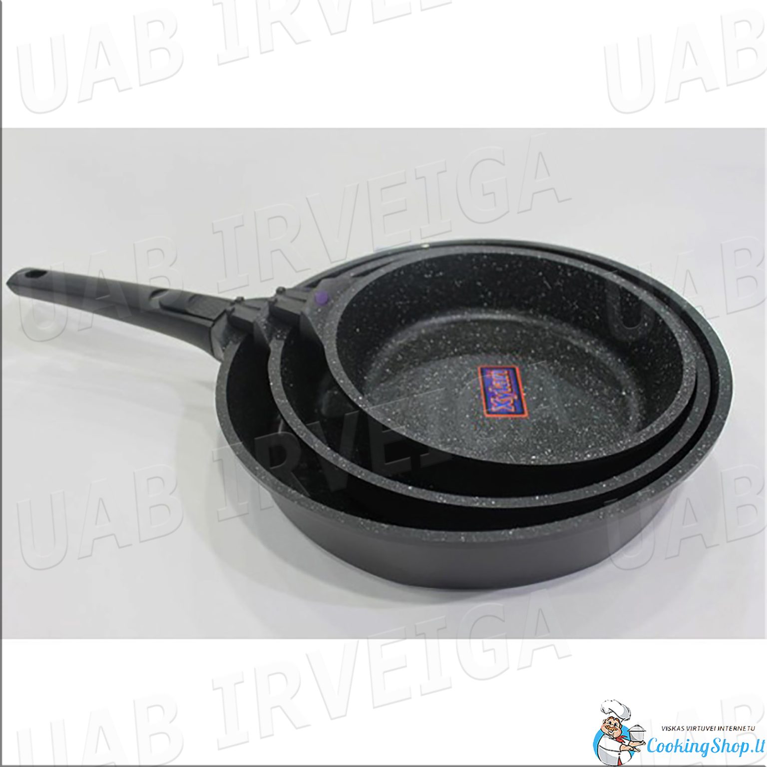 Gipfel pannu komplekts PROOFET 3-in-1, 20 cm, ar noņemamu rokturi - Image 1