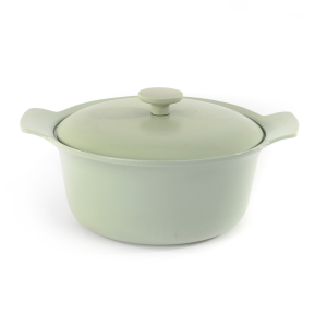 BergHOFF Čuguna katls RON 24 cm | 4,2 L, Melns, Ar koka rokturi