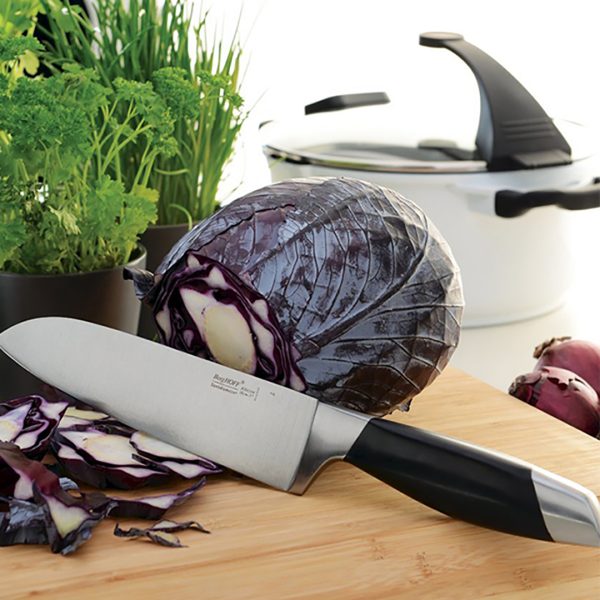 BergHOFF Santoku nazis MOON 18 cm | Cieta tērauda asmens, Ar iedobēm