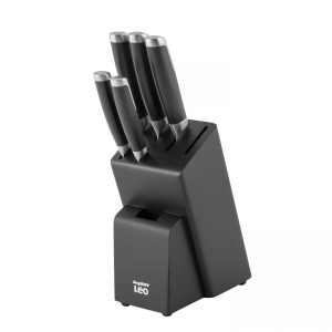 BergHOFF 6 daļu nažu komplekts Graphite | Melns koka statīvs