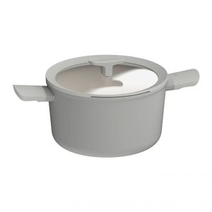 BergHOFF Katls LEO Balance 24 cm | 4.4 L, CeraGreen pārklājums, Viedais vāks