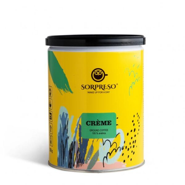 SORPRESO CREME Malta kafija | 250 g, 100% Arabica, Skārdenē