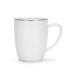 Fissman porcelāna krūze Platinum | 330 ml, ar sudraba krāsas apmali