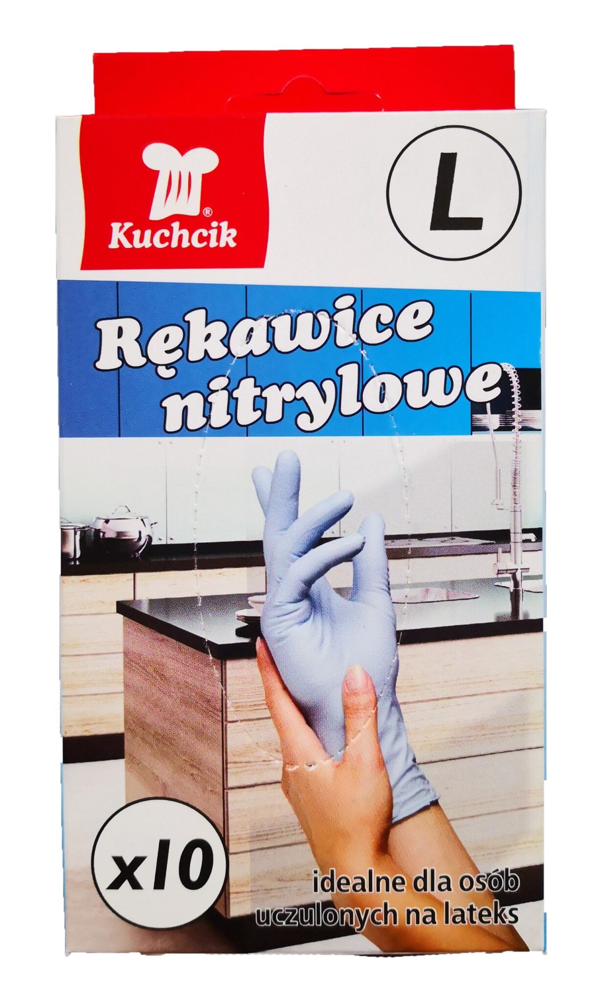 Vienreizējie nitrila cimdi Kuchcik | L izmērs, 10 gab. - Image 1