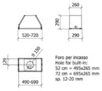 Iebūvējams tvaika nosūcējs Baraldi Block Star Plus | 72 cm, ar DRYDROP sistēmu - Image 2
