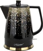 Maestro Keraminis elektrinis virdulys | 1.5 L, 1500 W, Juodos ir aukso spalvų