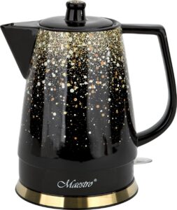 Maestro Keraminis elektrinis virdulys | 1.5 L, 1500 W, Juodos ir aukso spalvų