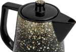 Maestro Keramikas elektriskā tējkanna | 1,5 L, 1500 W, Melnā un zelta krāsā - Image 5