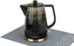Maestro Keramikas elektriskā tējkanna | 1,5 L, 1500 W, Melnā un zelta krāsā - Image 7