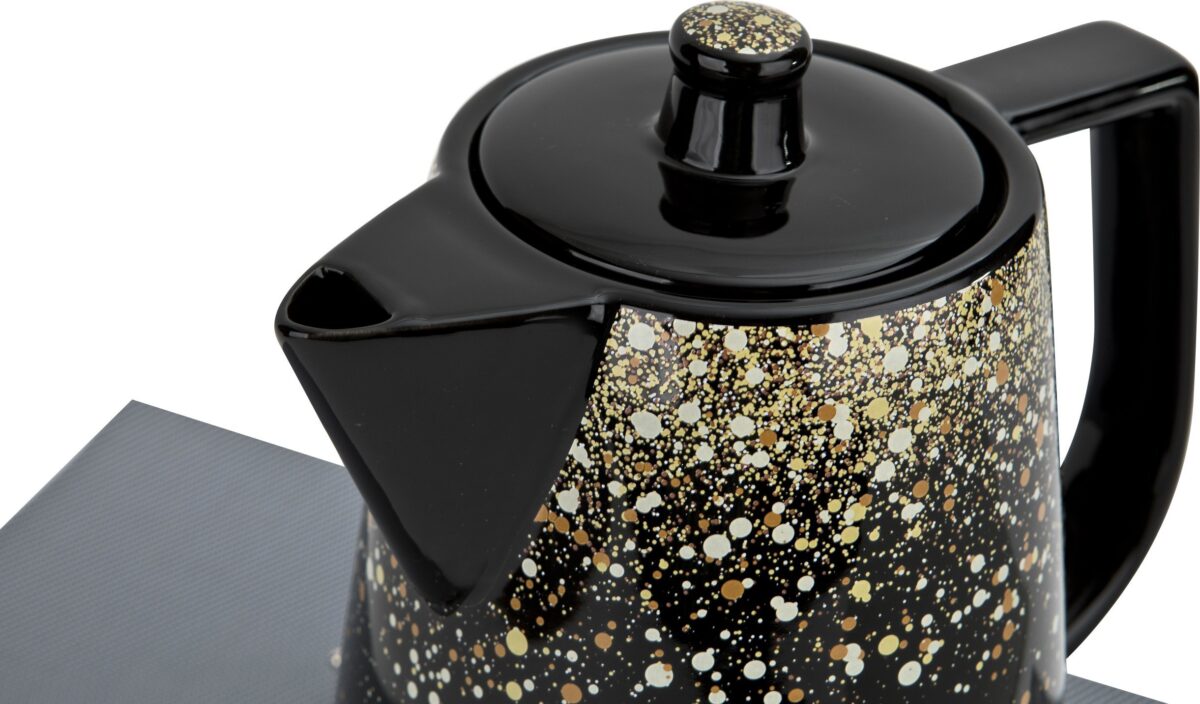 Maestro Keramikas elektriskā tējkanna | 1,5 L, 1500 W, Melnā un zelta krāsā - Image 9