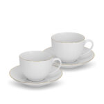 Fissman Porcelāna krūzīšu un apakštasīšu komplekts Floree | 2 pers., 270 ml
