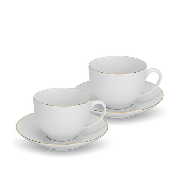 Fissman Porcelāna krūzīšu un apakštasīšu komplekts Floree | 2 pers., 270 ml