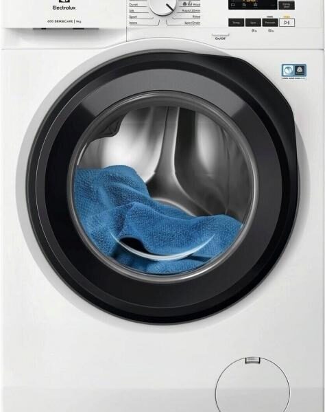 Veļas mazgājamā mašīna Electrolux 6000 SensiCare | 9 kg, A klase, ar tvaiku