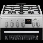 Gāzes plīts AEG ar el. cepeškrāsni | 50 cm, SteamBake, AirFry, Nerūsējošais tērauds
