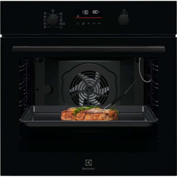Orkaite Electrolux 6000 AirFry ar Pirolīzi | A+ Klase, Gaļas Termometrs