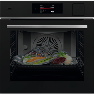 Viedā tvaika cepeškrāsns AEG 8000 SteamPro | Sous-Vide, WiFi, Matēti melna