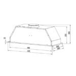 Pilnībā iebūvējams tvaika nosūcējs Candy | 52 cm, melns, ar oglekļa filtru - Image 6