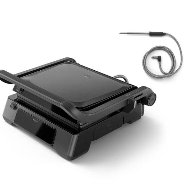 PHILIPS Elektriskais kontaktgrils HD6307/70 | 2200W, ar Temperatūras zondi, 180° atvēršana