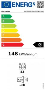 Iebūvējams vīna ledusskapis Electrolux | 52 pudelēm, zem galda virsmas - Image 7
