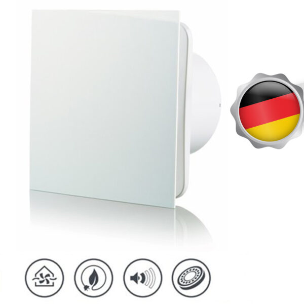 Vlano S-125 Nosūces ventilators (Vienkārša komplektācija) ⌀125 mm | Īpaši kluss (29 dB), ECO 8W