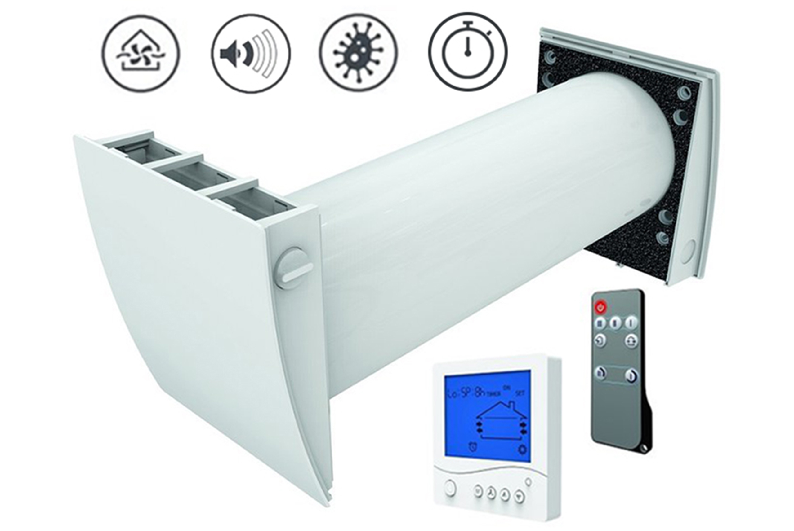 Sieninis-Mini-Rekuperatorius-Vlano-Aura-2 Sienas mini rekuperators Vlano Aura | Ar siltuma atgūšanu (līdz 92%), kluss - Image 1