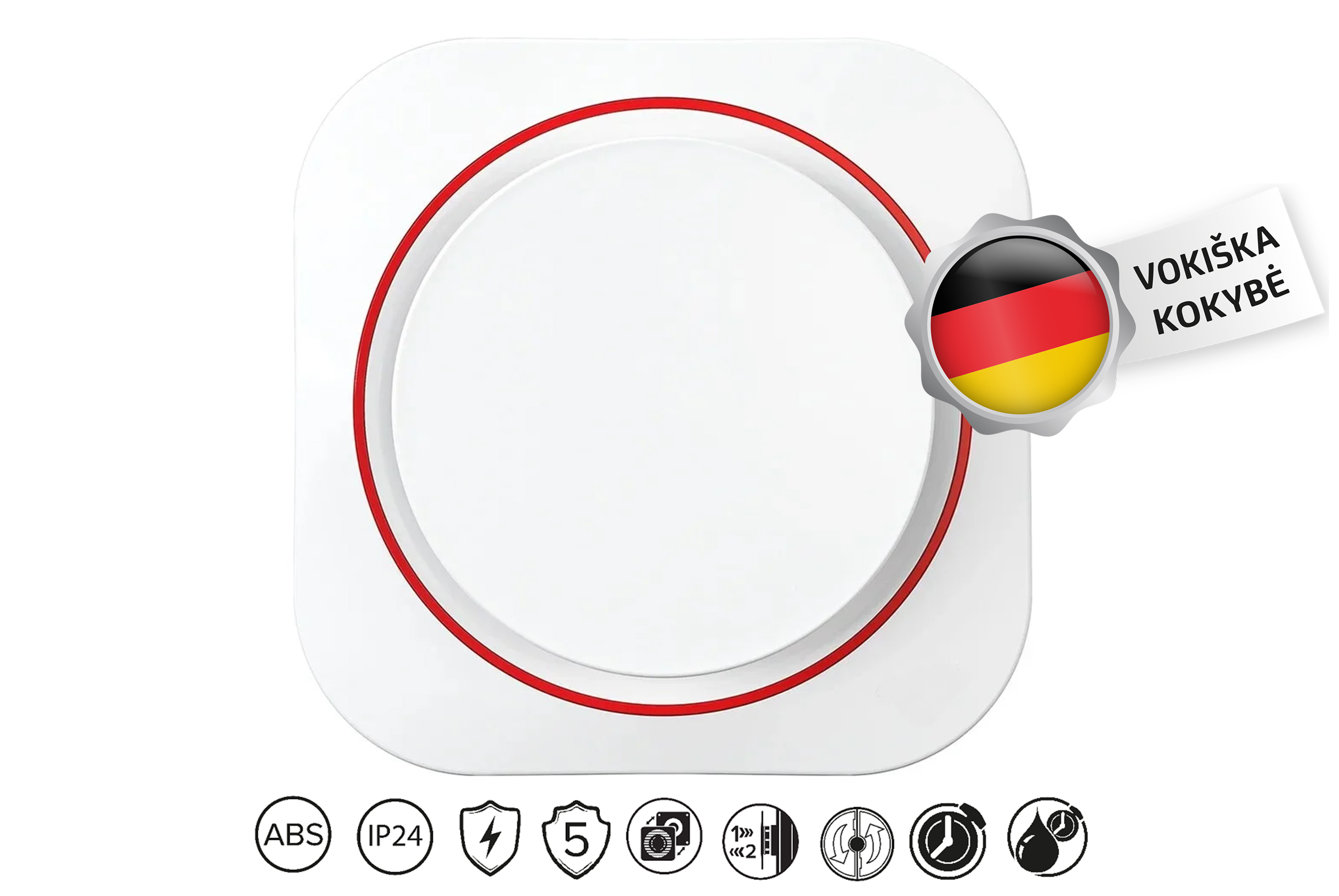 Vonios-Ventiliatorius-Vlano-MOON-100-125-TH-Su-Laikmaciu-ir-Dregmes-Jutikliu-⌀100-125-mm-2 Vlano MOON 125 TH Vannas istabas ventilators ar taimeri un mitruma sensoru, ⌀125 mm | Kluss, gultņi - Image 1