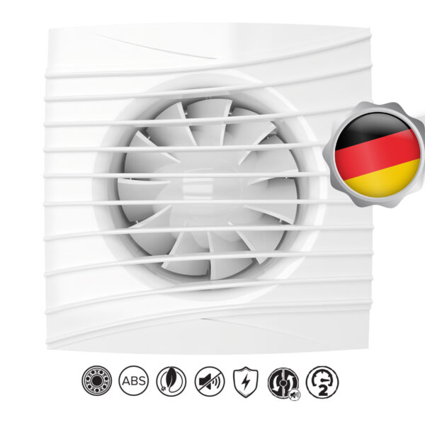 Vlano ONDA 150 Vannas istabas ventilators (Vienkārša komplektācija) ⌀150 mm | Īpaši jaudīgs, kluss, ar gultņiem