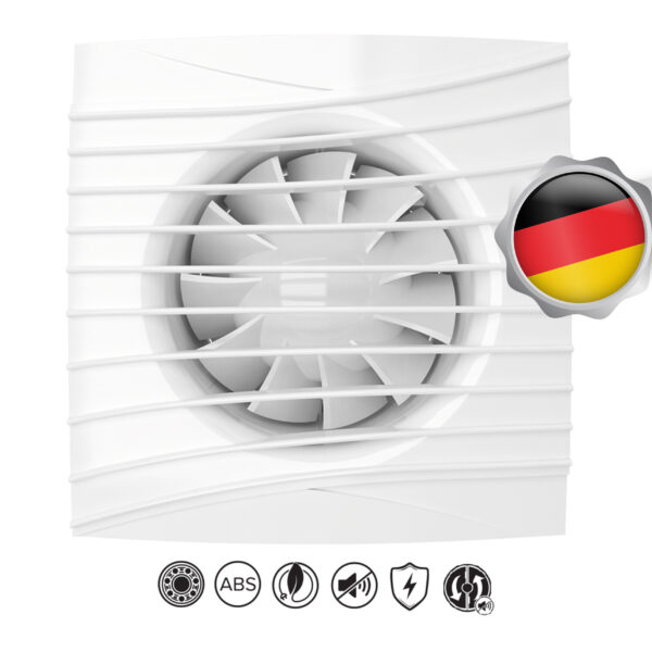 Vlano ONDA 125 Vannas istabas ventilators (Vienkārša komplektācija) ⌀125 mm | Īpaši kluss, gultņi