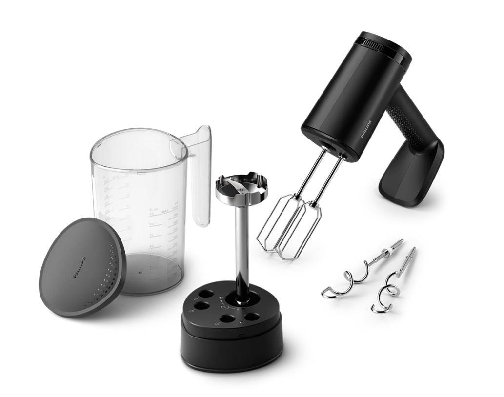 a2f05ca3-ddaa-4d71-8f0b-6463d4883773 PHILIPS Rokas mikseris HR3781/10 | 500 W jauda, 5 ātrumi + Turbo, melns - Image 1