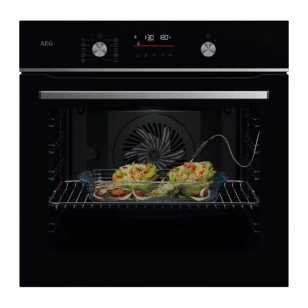 Viedā cepeškrāsns AEG 5000 ar pirolīzi | WiFi, SteamBake, gaļas termometrs