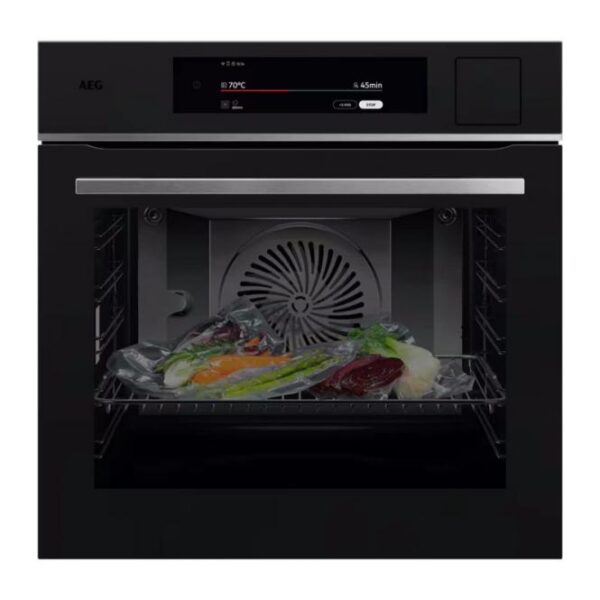Viedā tvaika krāsns AEG 9000 SteamPro | Sous-Vide, WiFi, Matēti melna