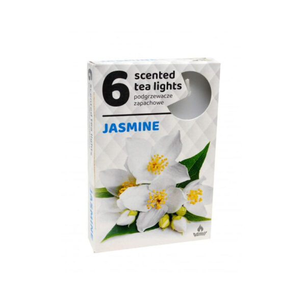 Aromātiskās tējas sveces "Jasmine", 6 gab. | Ziedu aromāts