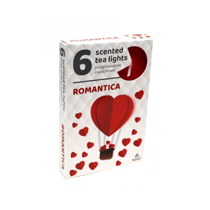 arbatines-kvepiancios-zvakutes-romantica-6vnt Smaržīgās tējas sveces "Romantica", 6 gab. | Juteklisks aromāts - Image 1