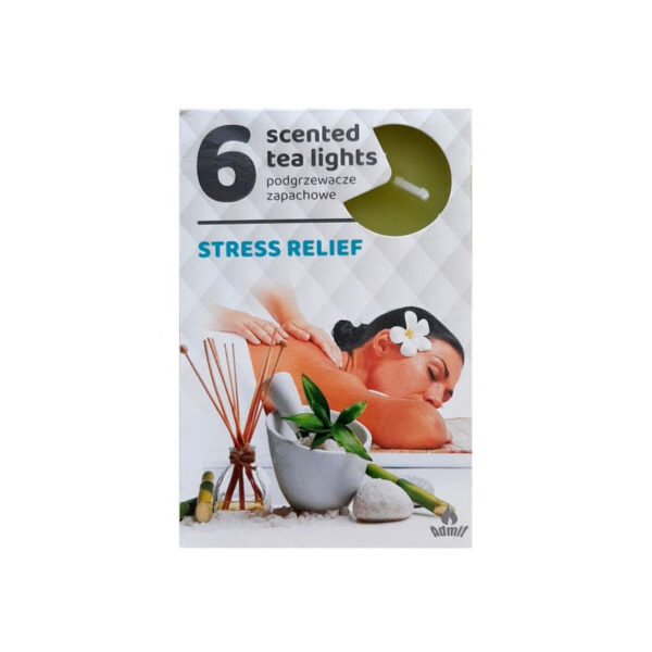 Aromatizētas tējas sveces "Stress Relief", 6 gab. | Nomierinošs aromāts
