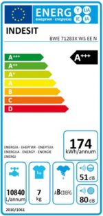 Veļas mašīna Indesit | 7 kg, Push&Go funkcija, Invertora motors - Image 4