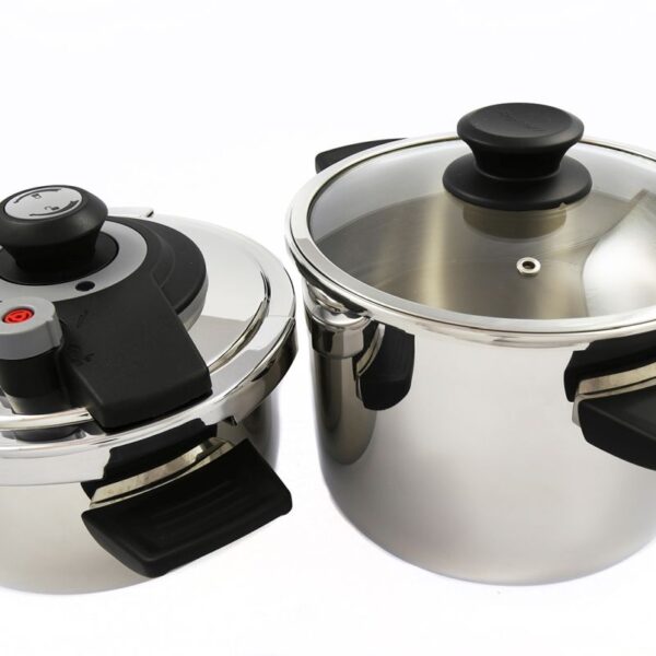 BergHOFF Spiedienu katlu komplekts VITA 2 gab. (4L un 7L), 22 cm | Ātra gatavošana, piemērots indukcijai
