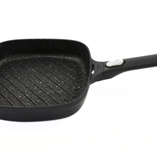 BergHOFF Grillpanna GEM 24 cm ar Noņemamu Rokturi | Perfektām grila svītrām