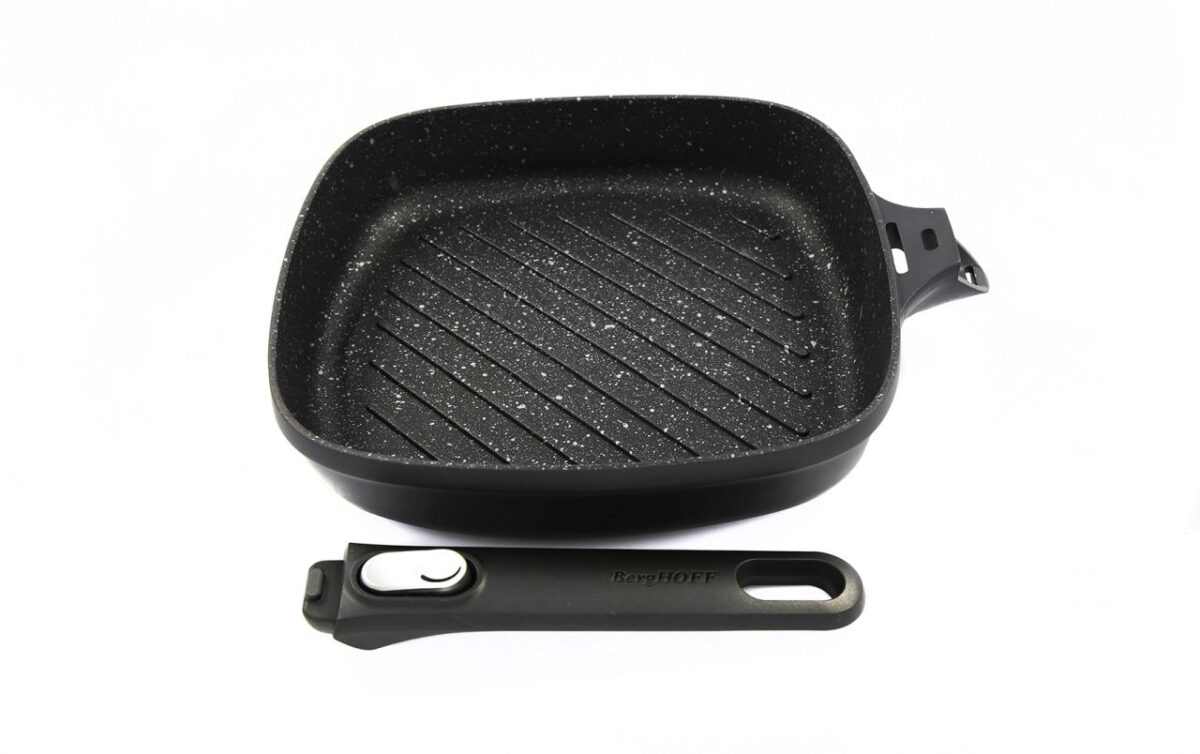 BergHOFF Grillpanna GEM 24 cm ar Noņemamu Rokturi | Perfektām grila svītrām - Image 2