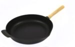 BergHOFF Čuguna Panna RON 26 cm ar Noņemamu Koka Rokturi | Melna