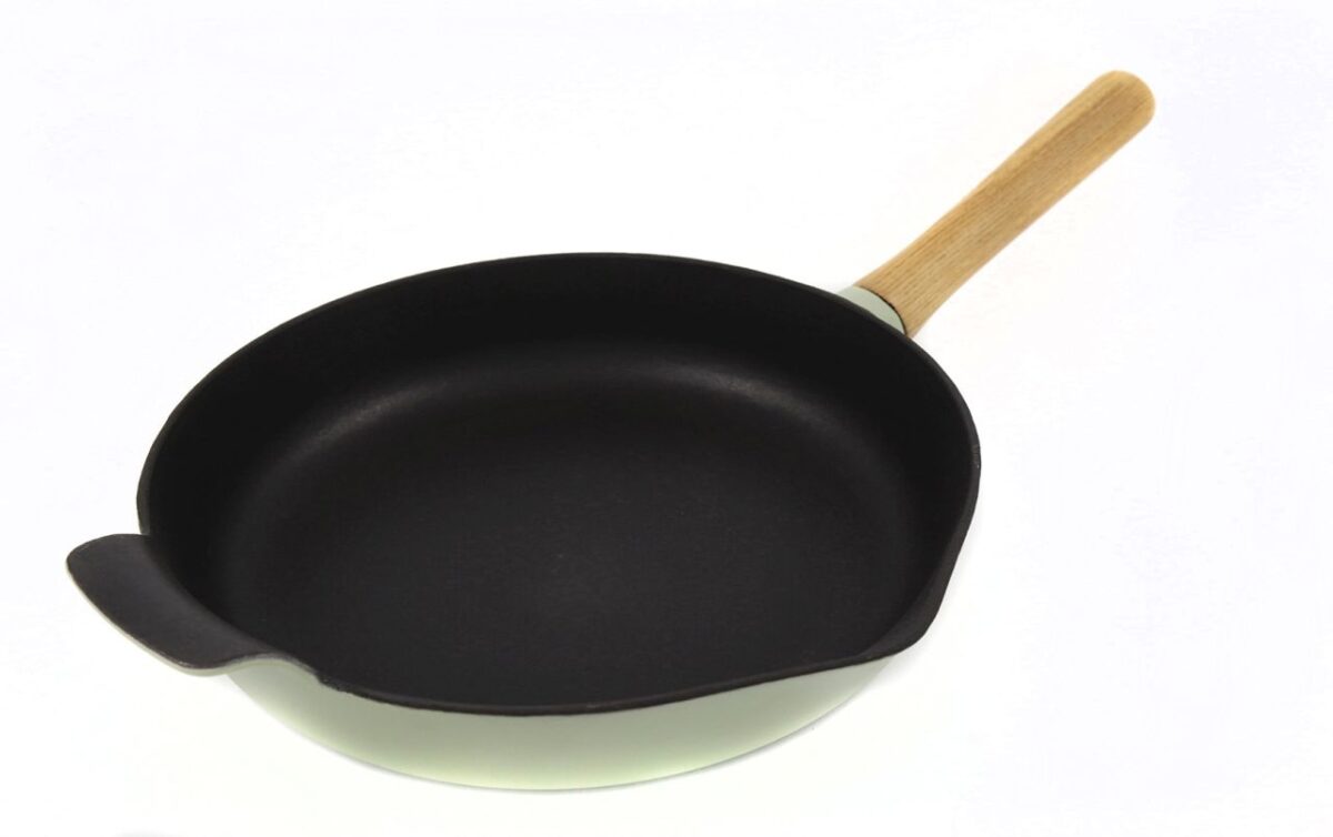 BergHOFF Čuguna Panna RON 26 cm ar Noņemamu Koka Rokturi | Zaļa - Image 1