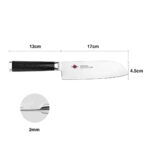 Fissman Damasko tērauda Santoku nazis KENSEI MUSASHI | 17 cm, 67 slāņi, VG-10 - Image 5