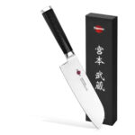 Fissman Damasko tērauda Santoku nazis KENSEI MUSASHI | 17 cm, 67 slāņi, VG-10 - Image 2
